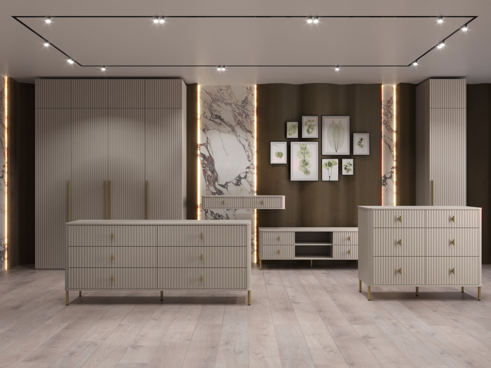 Шкаф для одежды, Аляска, серо-коричневый