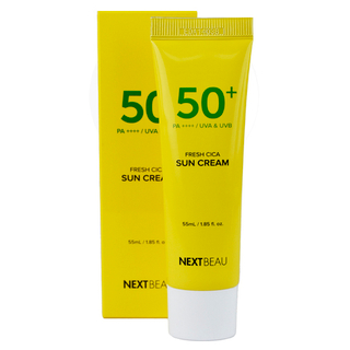 Крем солнцезащитный с центеллой азиатской NEXTBEAU Fresh Cica Sun Cream SPF 50+ PA++++ 55 мл