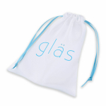 Стеклянная анальная пробка с фиолетовым стразом - 9 см.