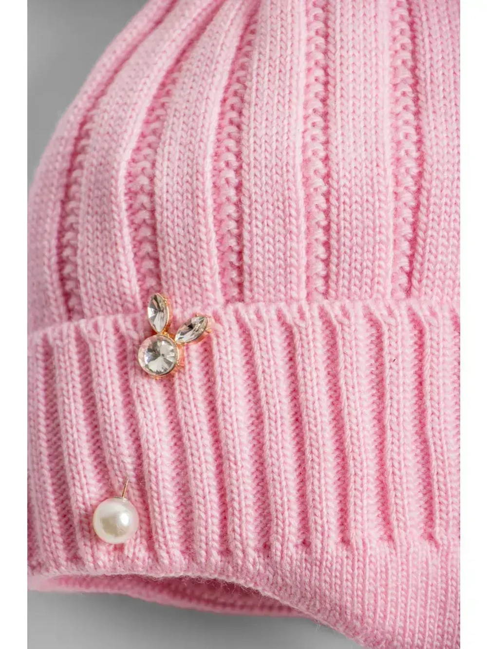 Шапка для девочки зимняя вязаная и шарф