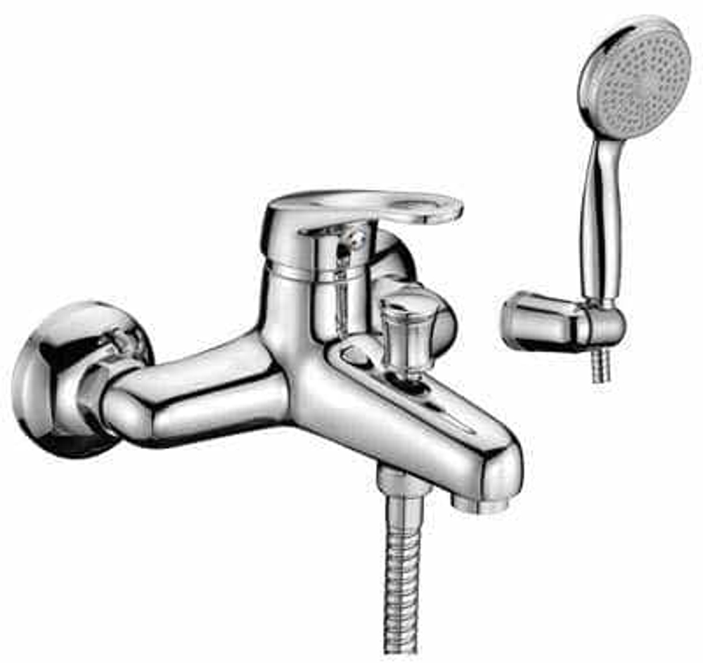 LM3102C Омега Смеситель для ванны с коротким изливом , хром (к/к 8)