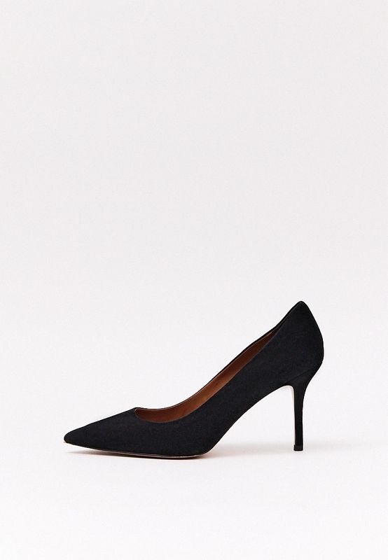 Туфли лодочки из замши, черный