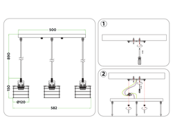 Ambrella Подвесной светильник в стиле лофт Loft TR8072