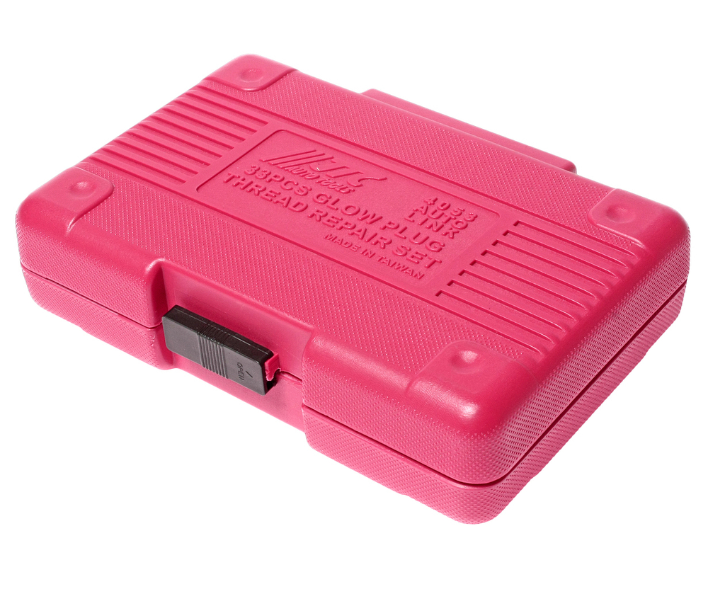 Набор инструментов для восстановления резьбы под свечи накаливания 33 предмета в кейсе JTC