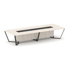 Steel Meet Стол переговорный прямоугольный KM-PR.B.SP-14 Денвер Светлый/Графит Глянец/Металл Антраци