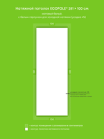 Натяжные потолки 8.1 м2, 5.1 м2, 2.8 м2