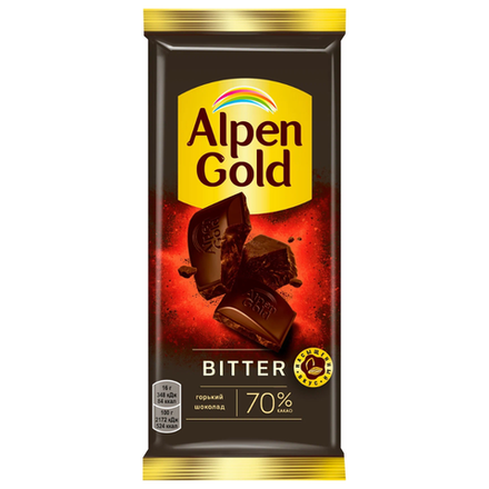 Шоколад Alpen Gold Bitter горький шоколад 70% 80г