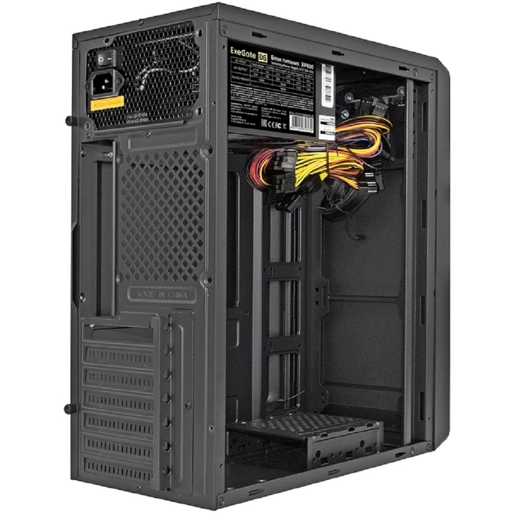 Корпус для компьютера Exegate EX283074RUS Корпус Miditower ExeGate XP-332 Black, ATX, , 2*USB, Audio