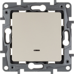 Выключатель 1-клавишный с подсветкой/индикацией 10А 250В слоновая кость ETIKA Legrand