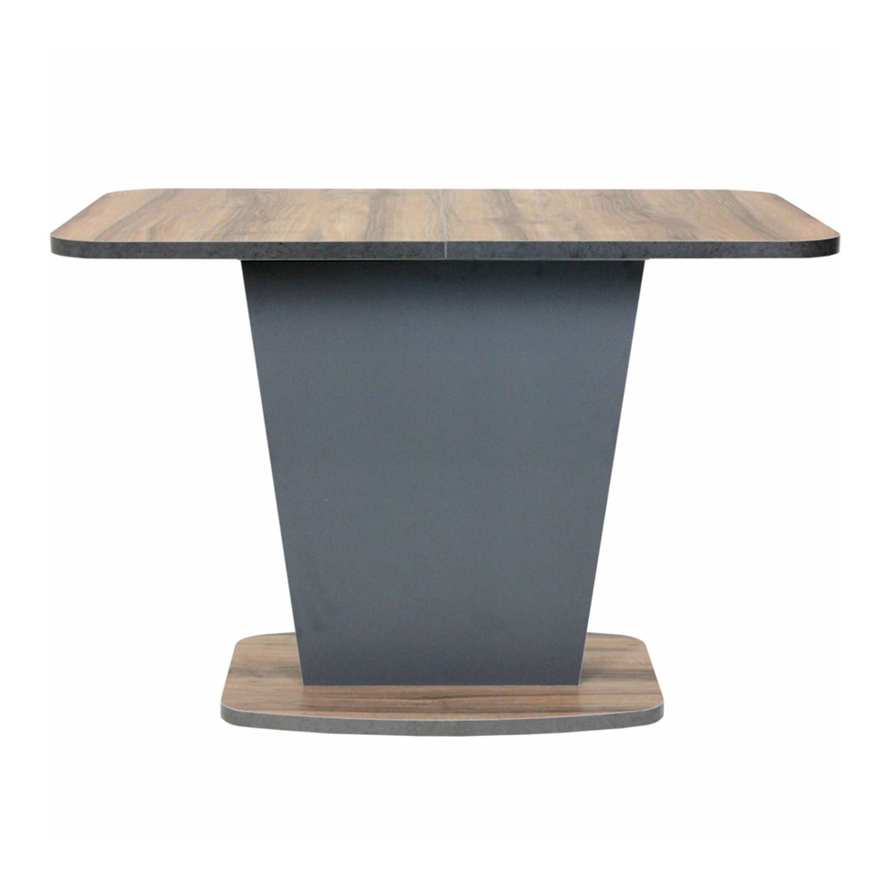 Стол кухонный обеденный раздвижной Цемент светлый/Белый Комфорт 110(145)х68х75 см