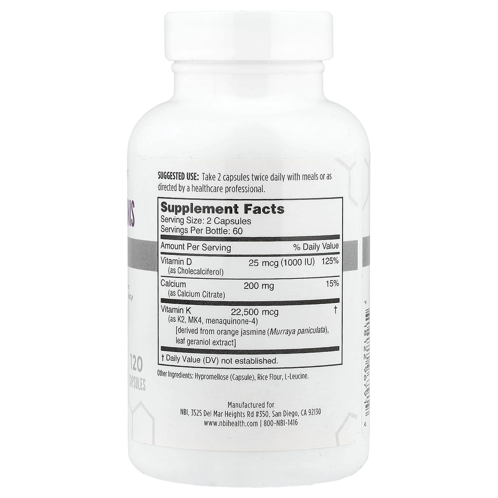 NBI, Osteo-K® Минис, 120 капсул