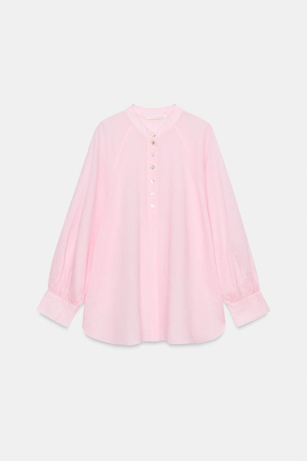 ZARA СВОБОДНАЯ РУБАШКА С РАМИ — ZW COLLECTIO, РОЗОВЫЙ