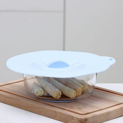 Крышка для хранения Доляна «Симпл», силикон, d=21 см, цвет голубой