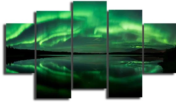 Модульная картина " Северное сияние"