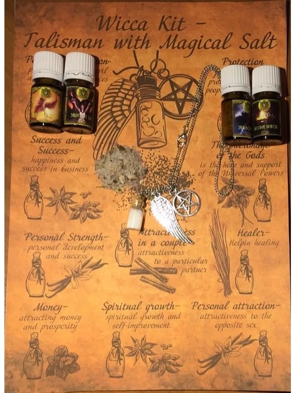 Магический кулон "Очищение" и Набор соли Личная защита