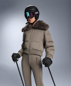 Oysho Водостойкая куртка MINARDI PIUME SKI с 80% пуха и 20% пера, темно-серый