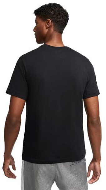 Мужская теннисная футболка Nike Sportswear Club - black/dark grey/white