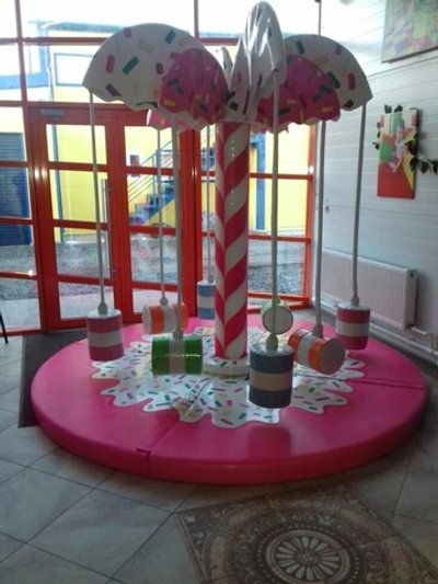 Детская карусель кокосовая пальма "Конфети" (d290см)