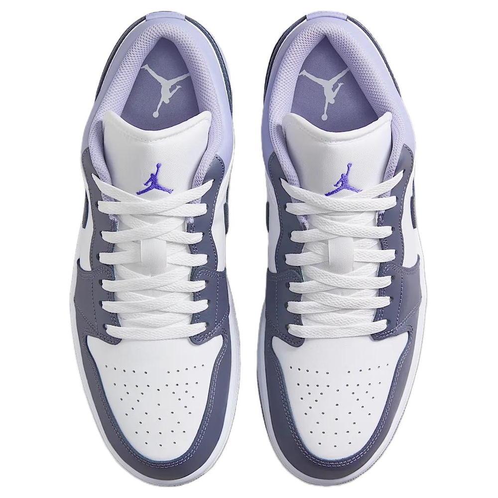 Jordan Air Jordan 1 Cushioning Low top Vintage Basketball Shoes Men's Purple White