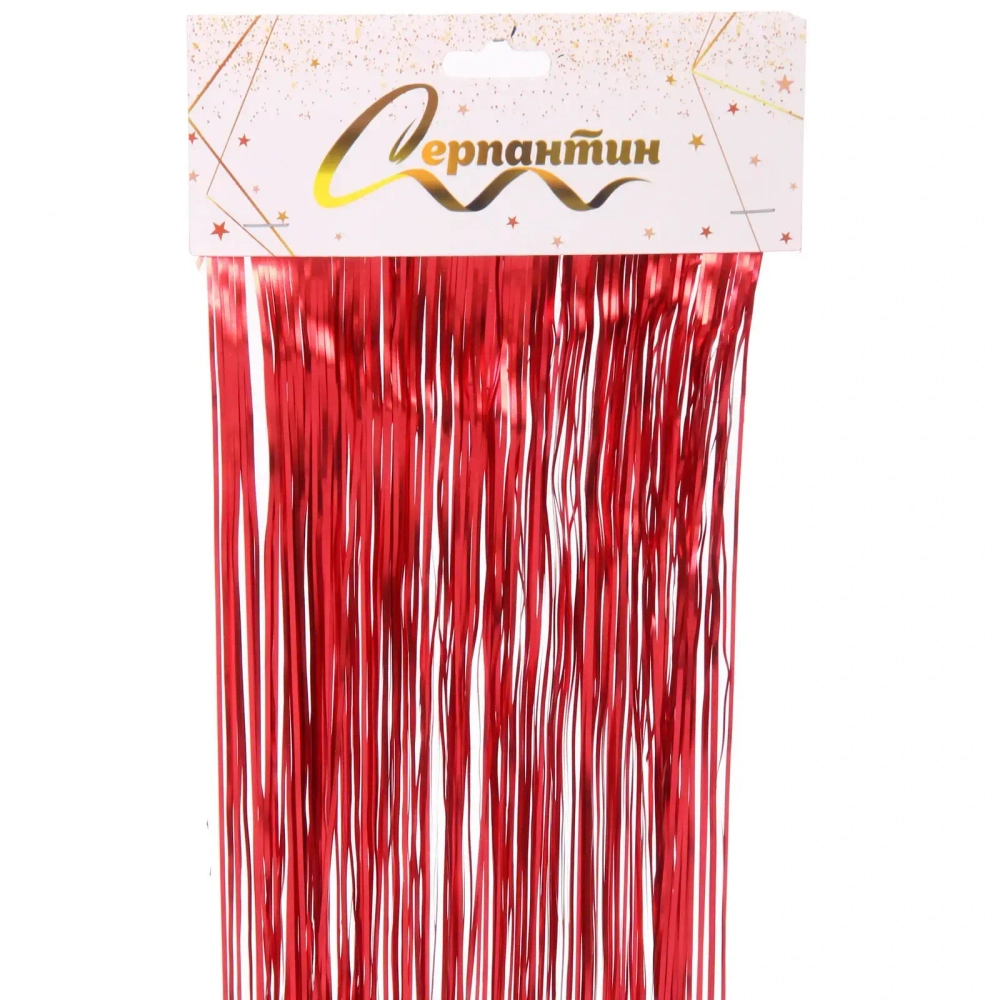 Дождик 2 м «Матовое сияние», красный