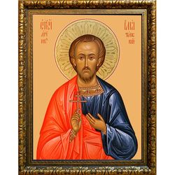 Илия Томский (Кюстенджийский) мученик. Икона на холсте.