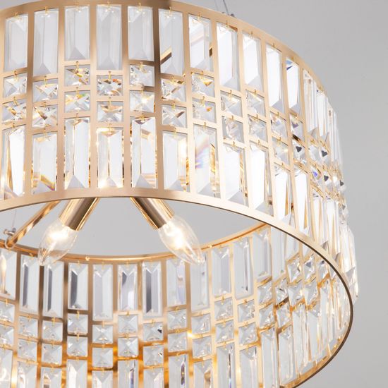 10125/5 / подвесной светильник / золото/прозрачный хрусталь Strotskis