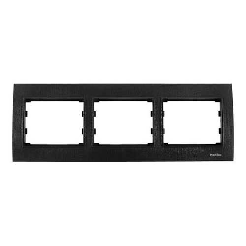 Рамка трехместная Корса горизонтальная графит.