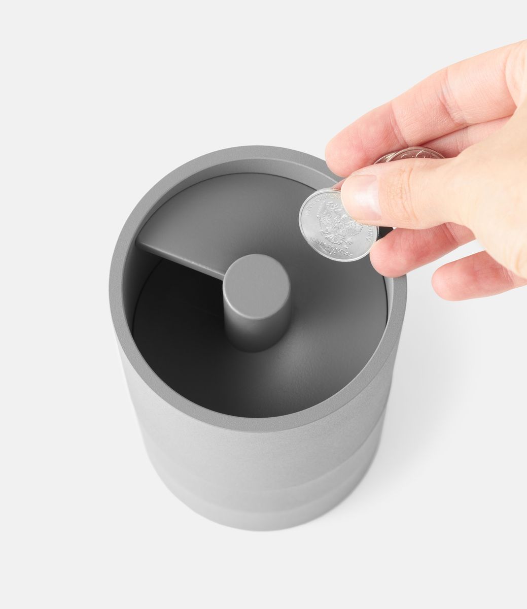 Zenlet CoinDrift Solid Grey — копилка из алюминия