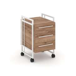 Rift Direct Тумба мобильная RF.TMR-001 Дуб Табак/Металл Белый/Белый Ручки 424*500*680