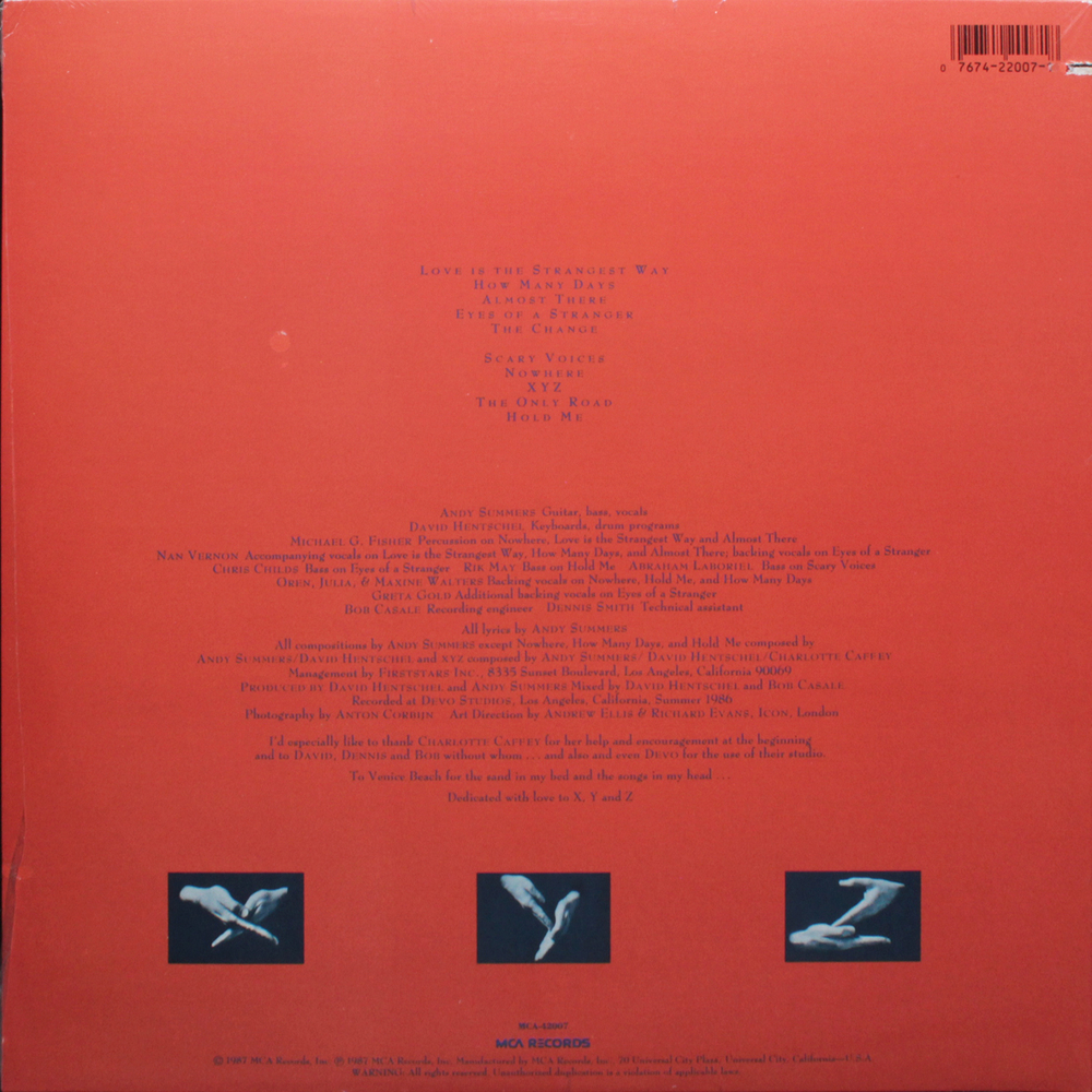 Andy Summers / XYZ (LP)