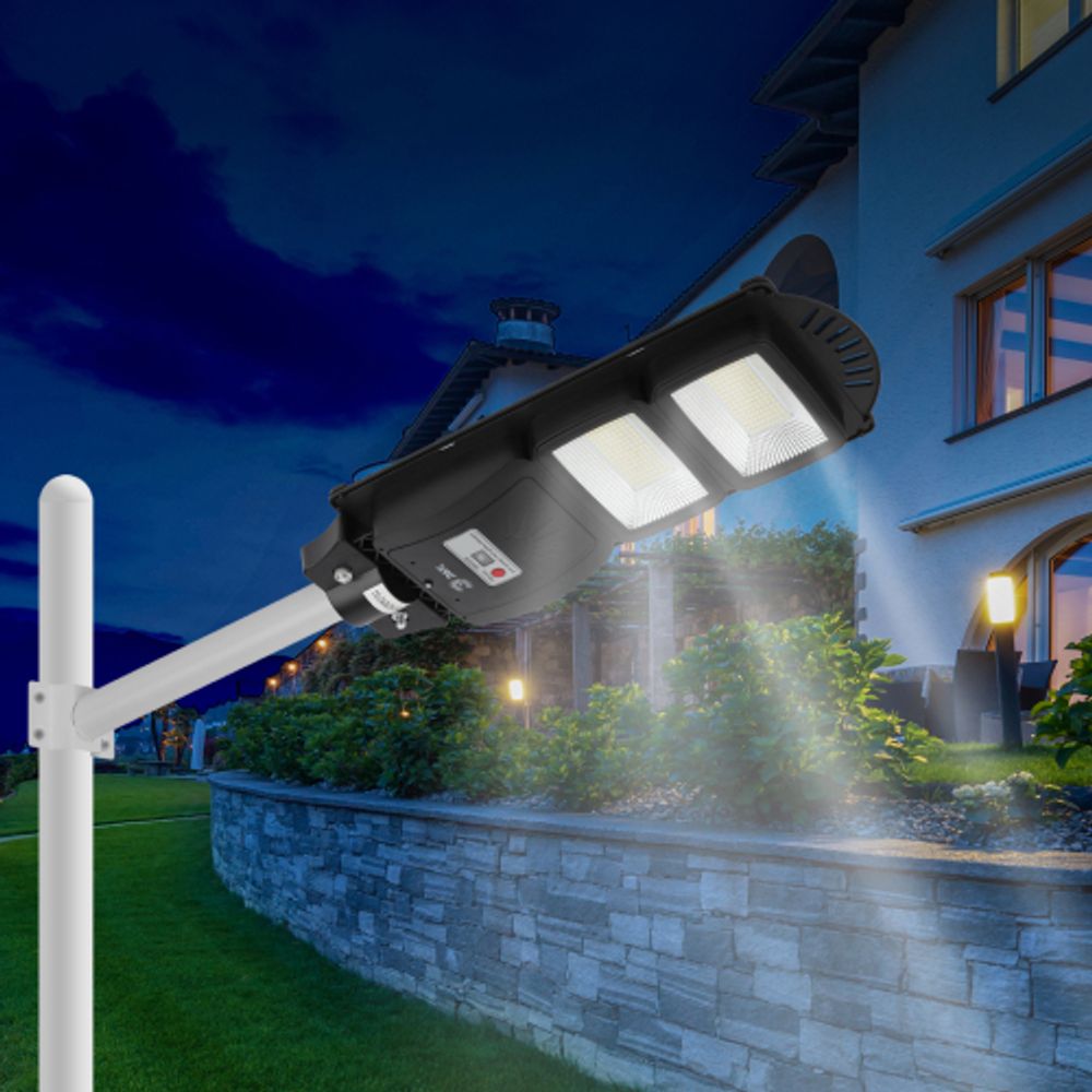 ЭРА Консольный светильник на солн. бат.,SMD,с кронштейном, 40W, с датч.движ., ПДУ,700lm, 5000К, IP66 | Уличное освещение на солнечных батареях