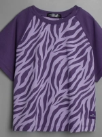 Хлопковая детская футболка с принтом зебры