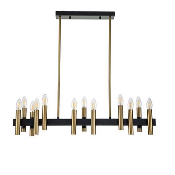 Люстра на штанге 12*E14 V000208 13009/12PL Black черный Cero Indigo