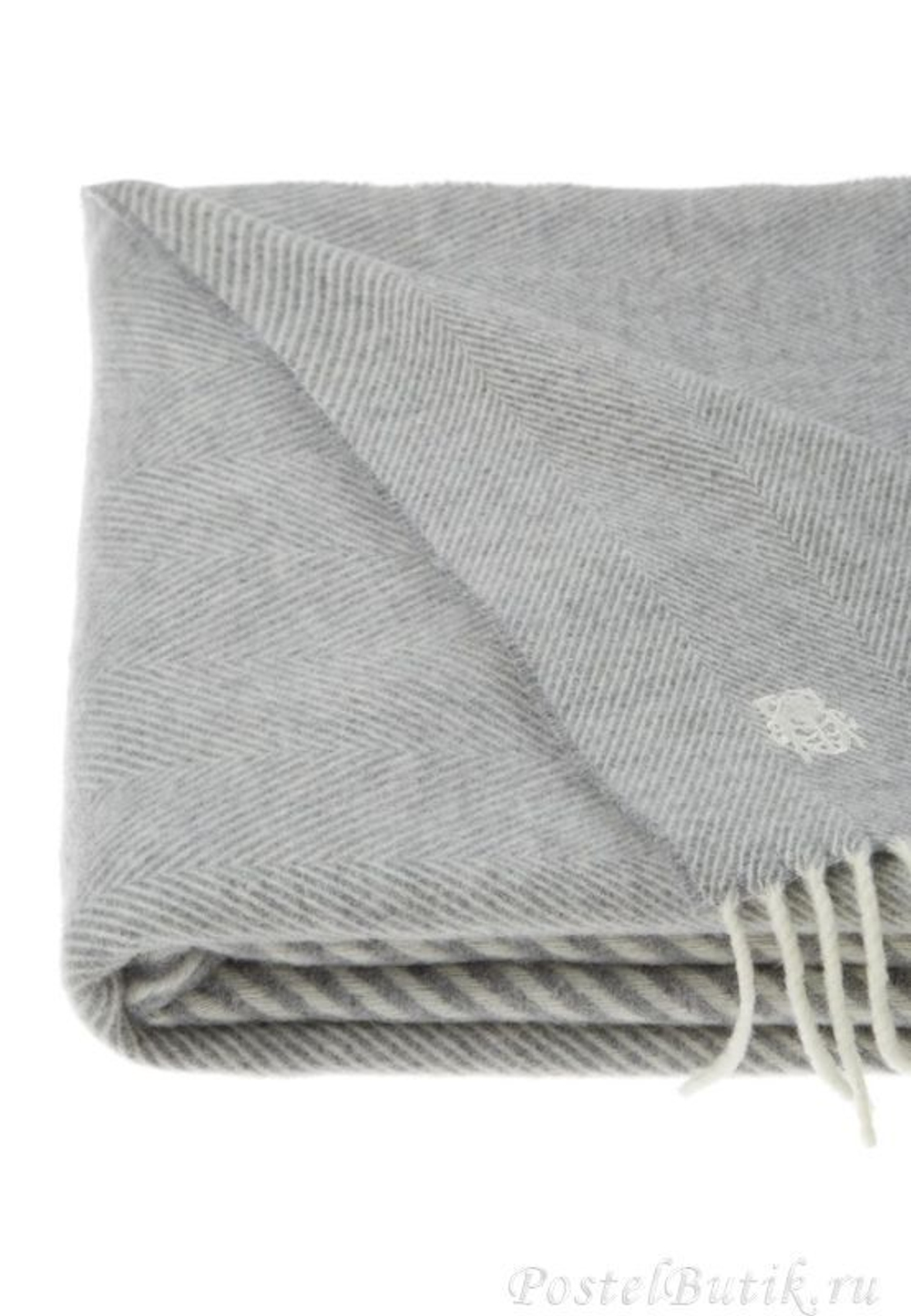 Плед шерстяной 135x190 Zoeppritz Evolution светло-серый Германия