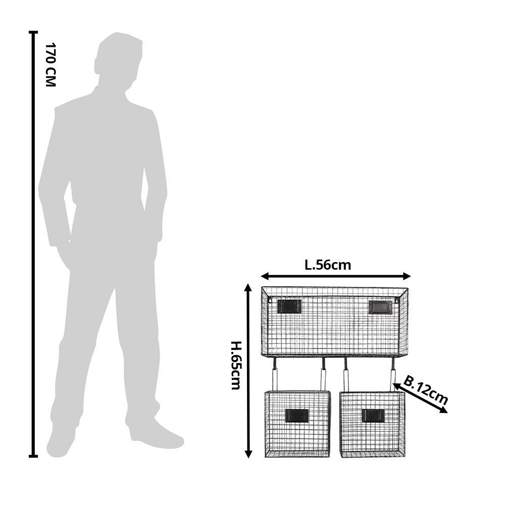 Полка "Сканди" 56x12x65см Металл