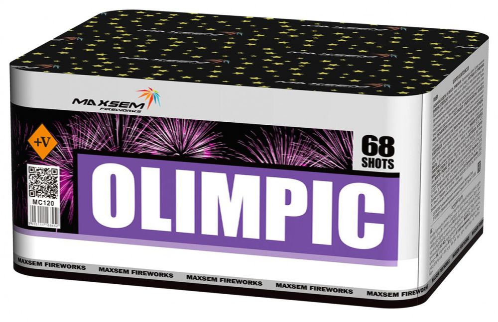 Батарея салютов "OLIMPIC"   0,8"-1"-1,2"/68 залпов