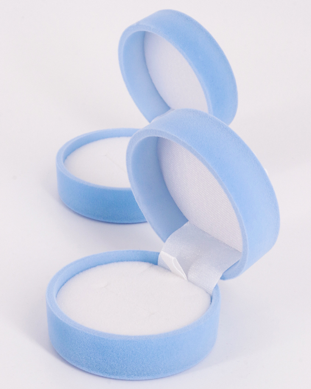 Круглый футляр «Новогодняя» снежинка для кольца, серёг и подвески