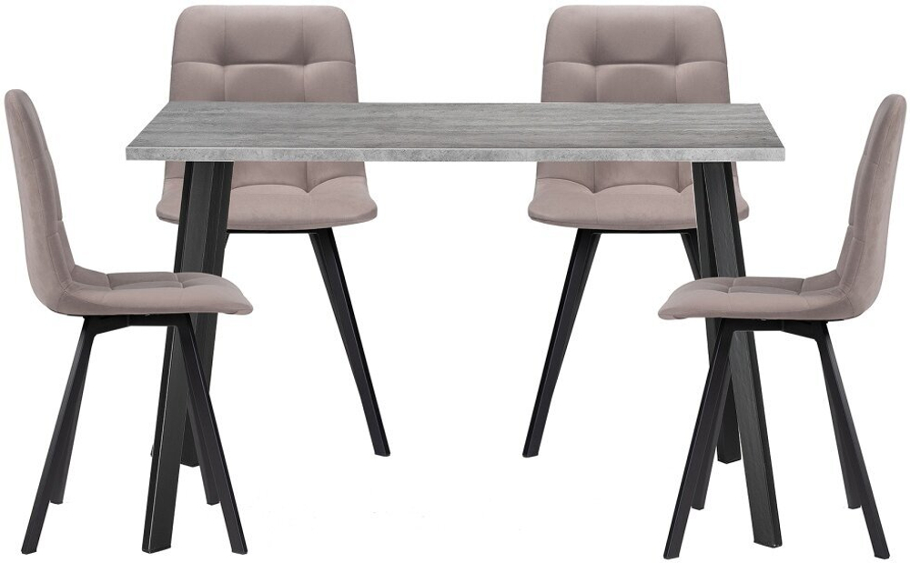 Обеденная группа Мальба из ЛДСП с текстильной обивкой