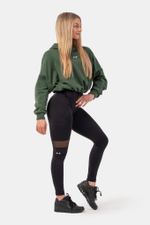 Худи LOOSE FIT CROP HOODIE ICONIC 421 Зеленая