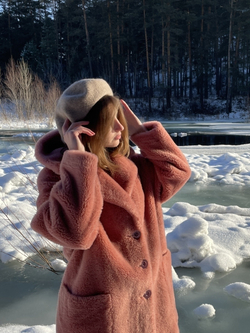 Шуба женская из шерсти, SilverFox (арт. S1210rm011bz)