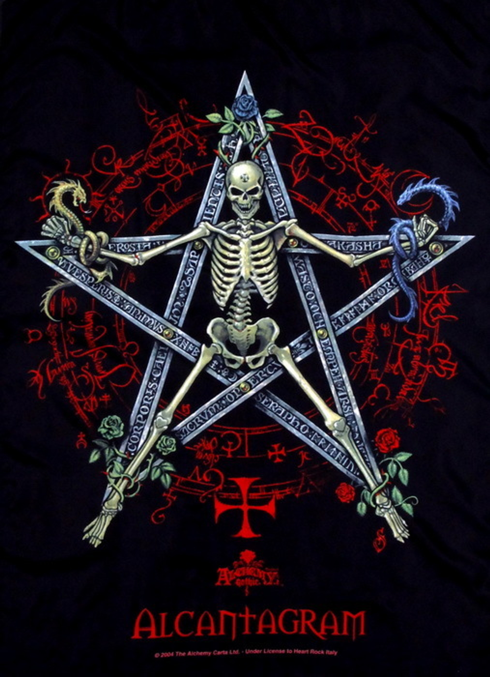 Флаг Скелет с пентаграммой - Alchemy Gothic