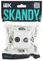 SKANDY Розетка двойная TV+SAT SK-A13W арктический белый IEK