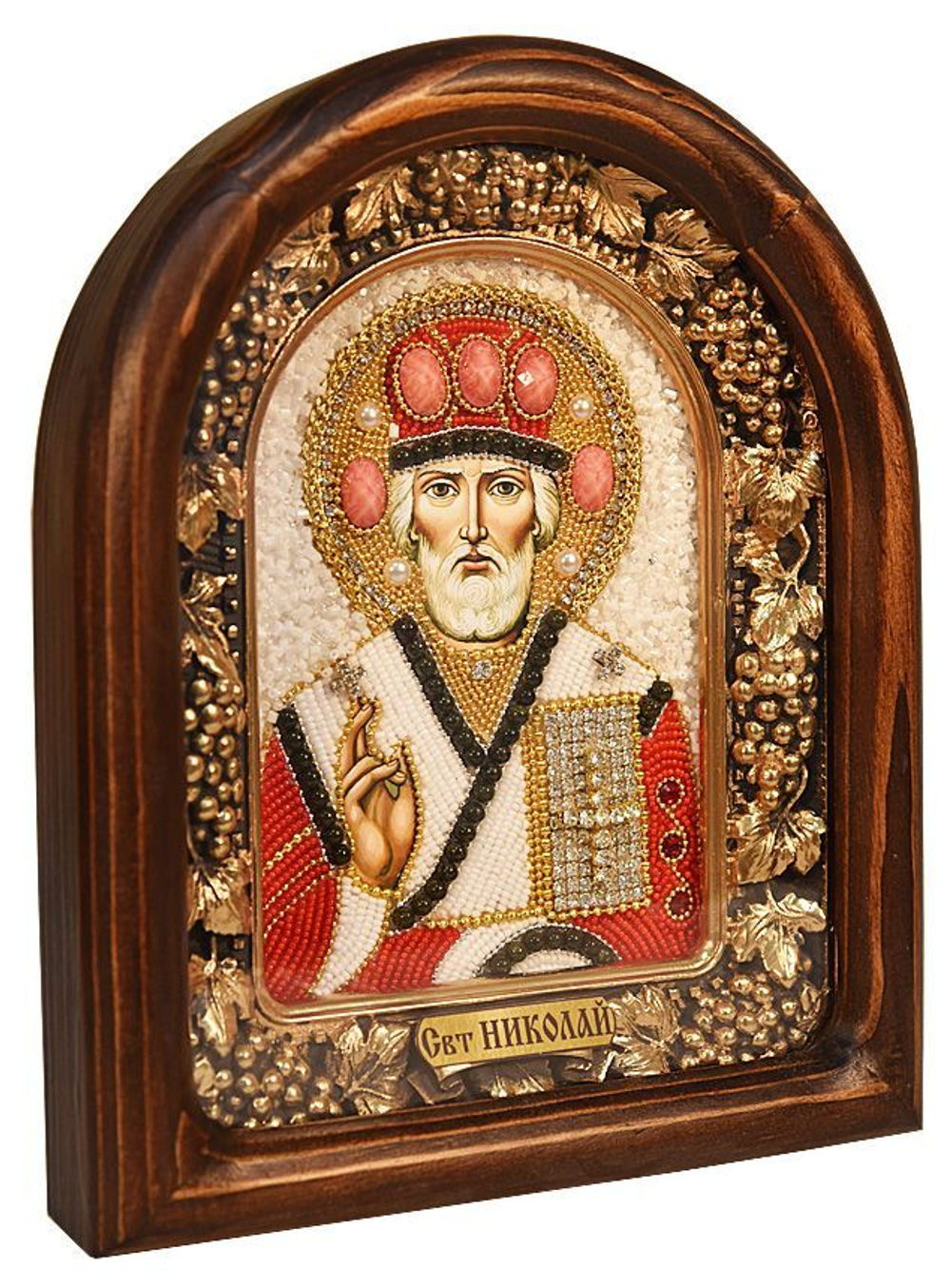 Икона Николай Чудотворец бисер