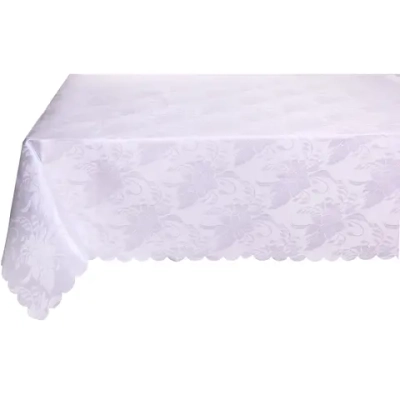 Скатерть 148*180 см «Классика», бутоны, цвет белый