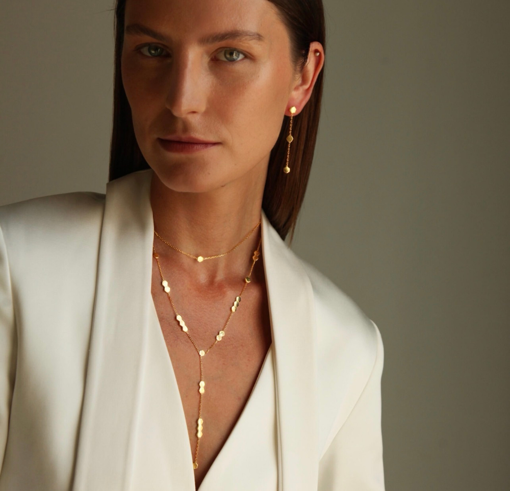 чокер hexagon solo позолота