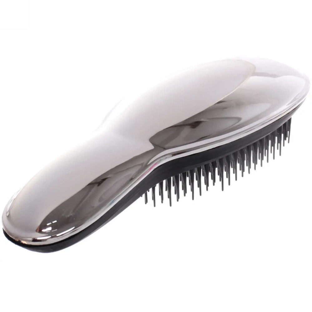 Расческа массажная компактная «Beauty Bar», цвет серебро, в коробке, 20*7см