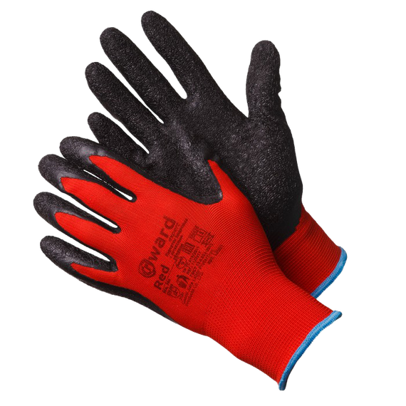 Перчатки GWARD Red нейлоновые с текстурированным латексным покрытием