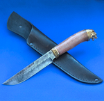 Подарочный нож Кадет Дамаск, литьё латунь