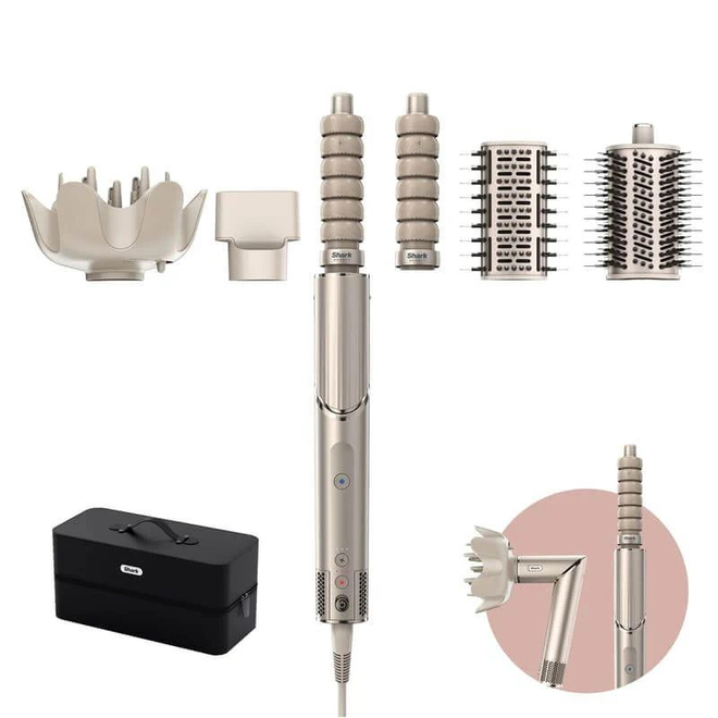 Набор для укладки и сушки волос 5 в 1 Shark FlexStyle 5-in-1 Air Styler & Hair Dryer with Storage Case - Stone