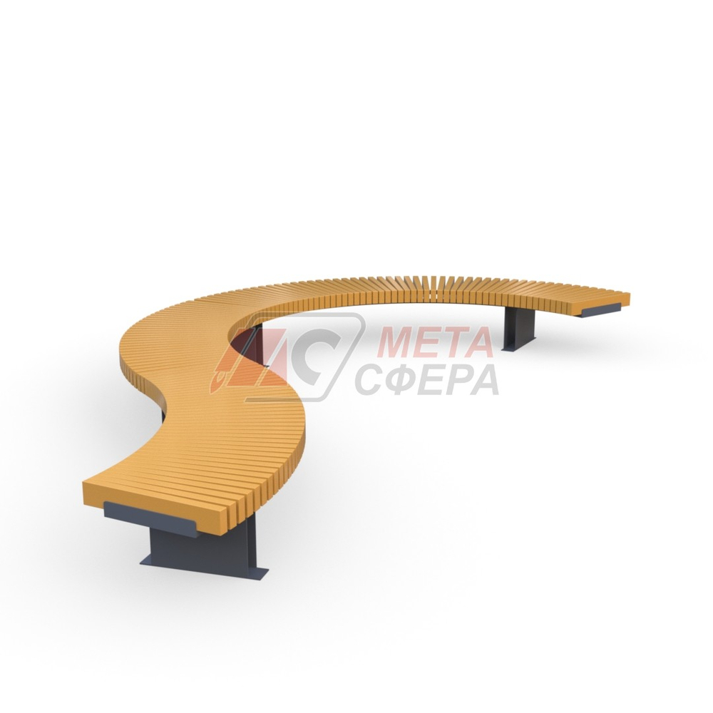 Лавка Rail Road 03 изогнутая